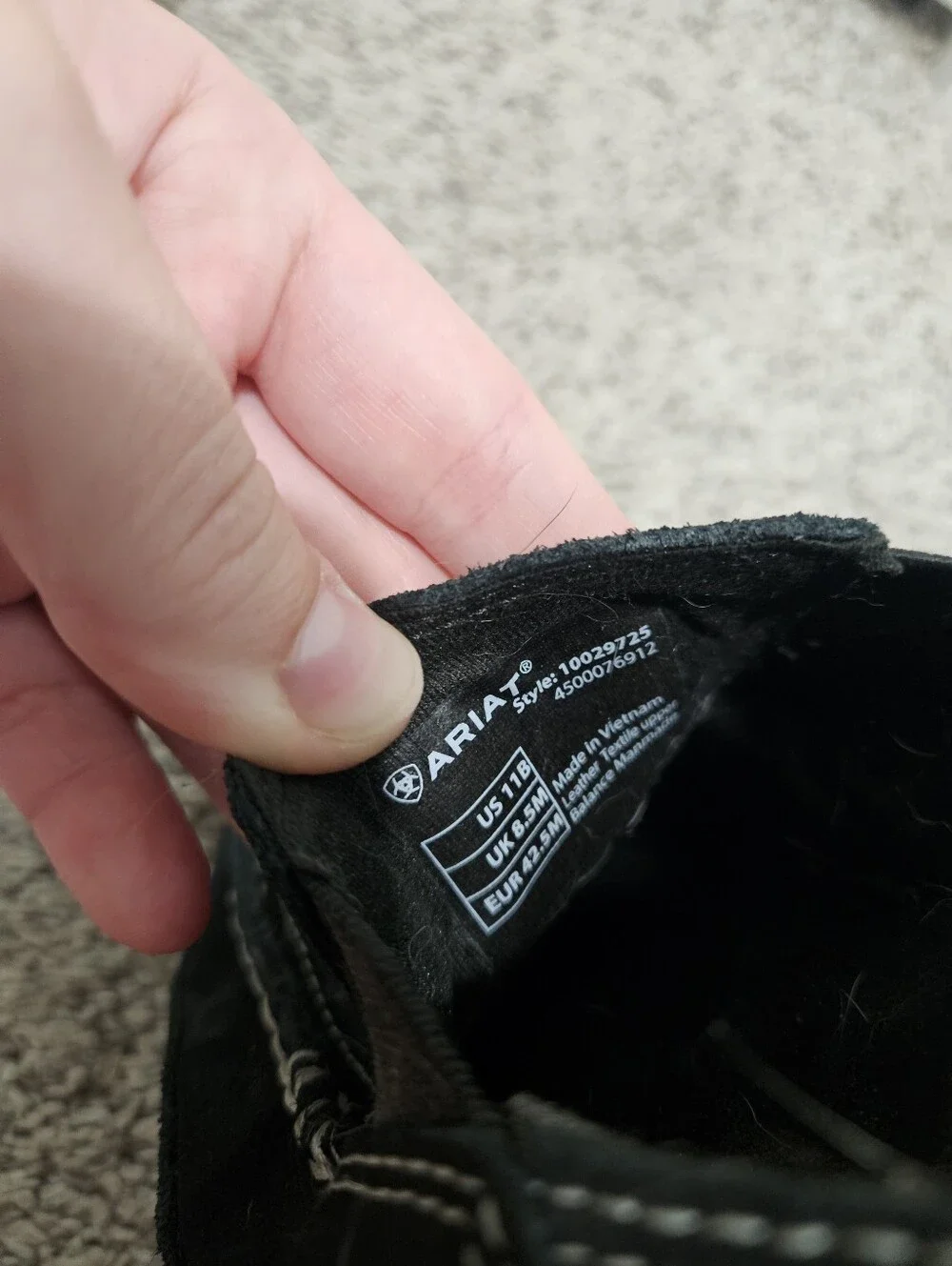 Ariat Black Slip-On Casual Loafers with White Stitching
